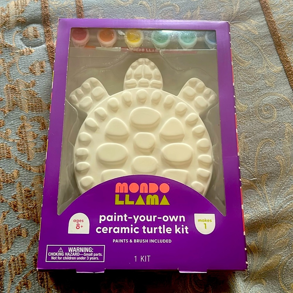 mondo Llama paint your own ceramic turtle kit